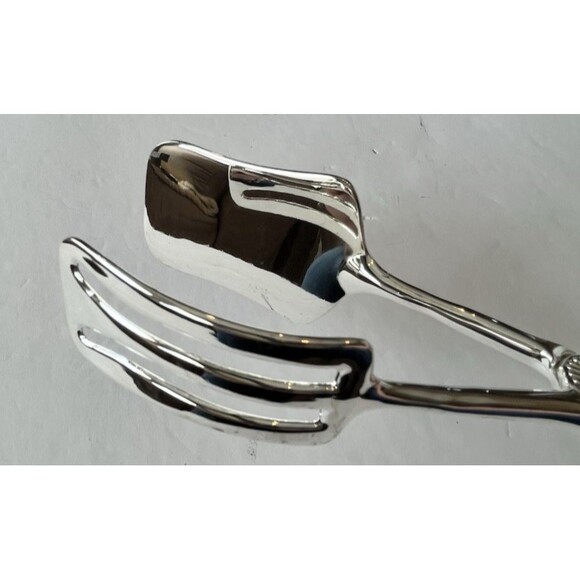 Elegance Silverplated Serving Tongs, set of three Cake Bread Salad 10" EP Zinc - Picture 12 of 16